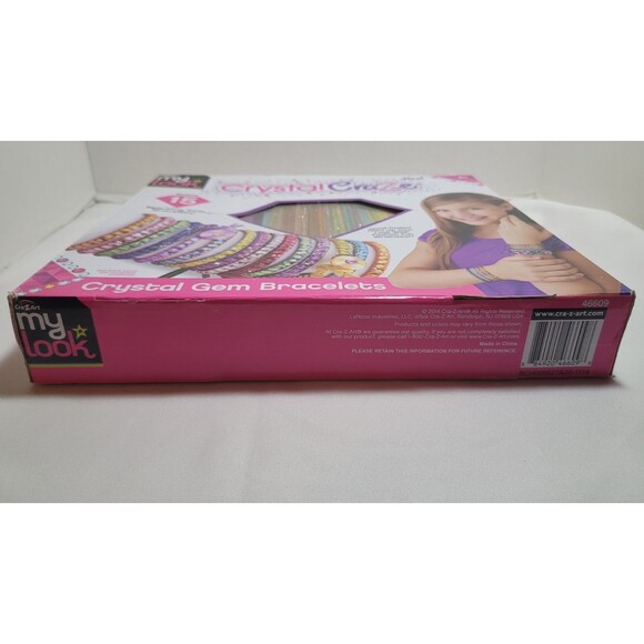 Cra-Z-Art My Look Crystal Craze Crystal Gem Bracelets Childrens Craft Kit NEW - Picture 3 of 7